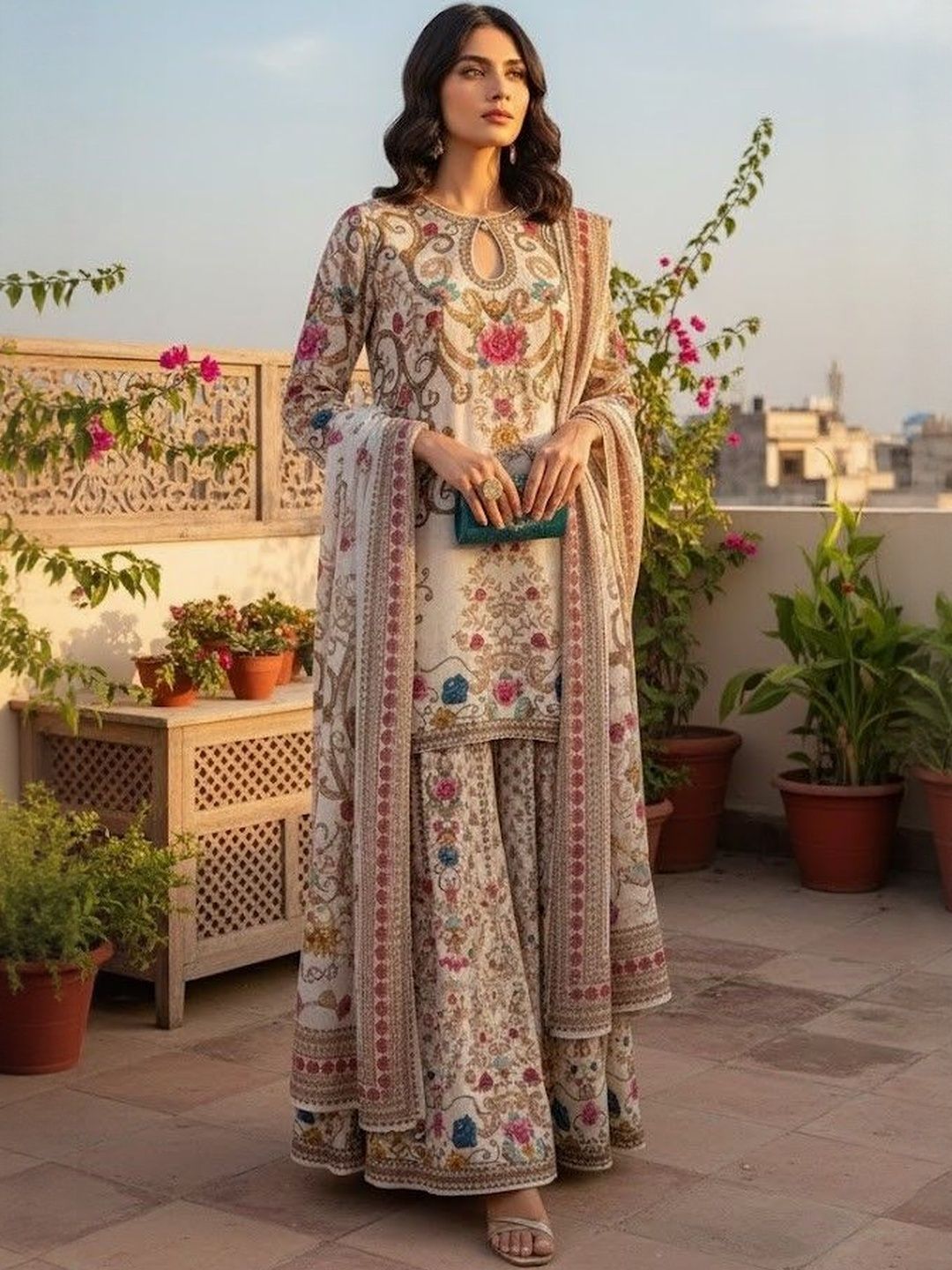 Eid Special Digital Print Three Piece